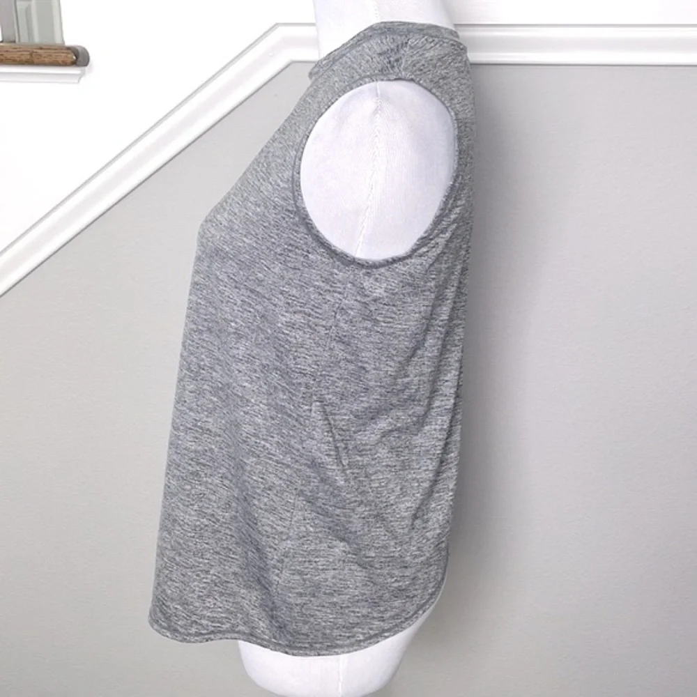 Athleta UPF Heathered Gray Crossover Back Sunlover Tank - Picture 3 of 6